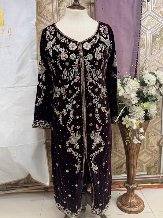 Black Beauty- Black Velvet Bridesmaid Dress