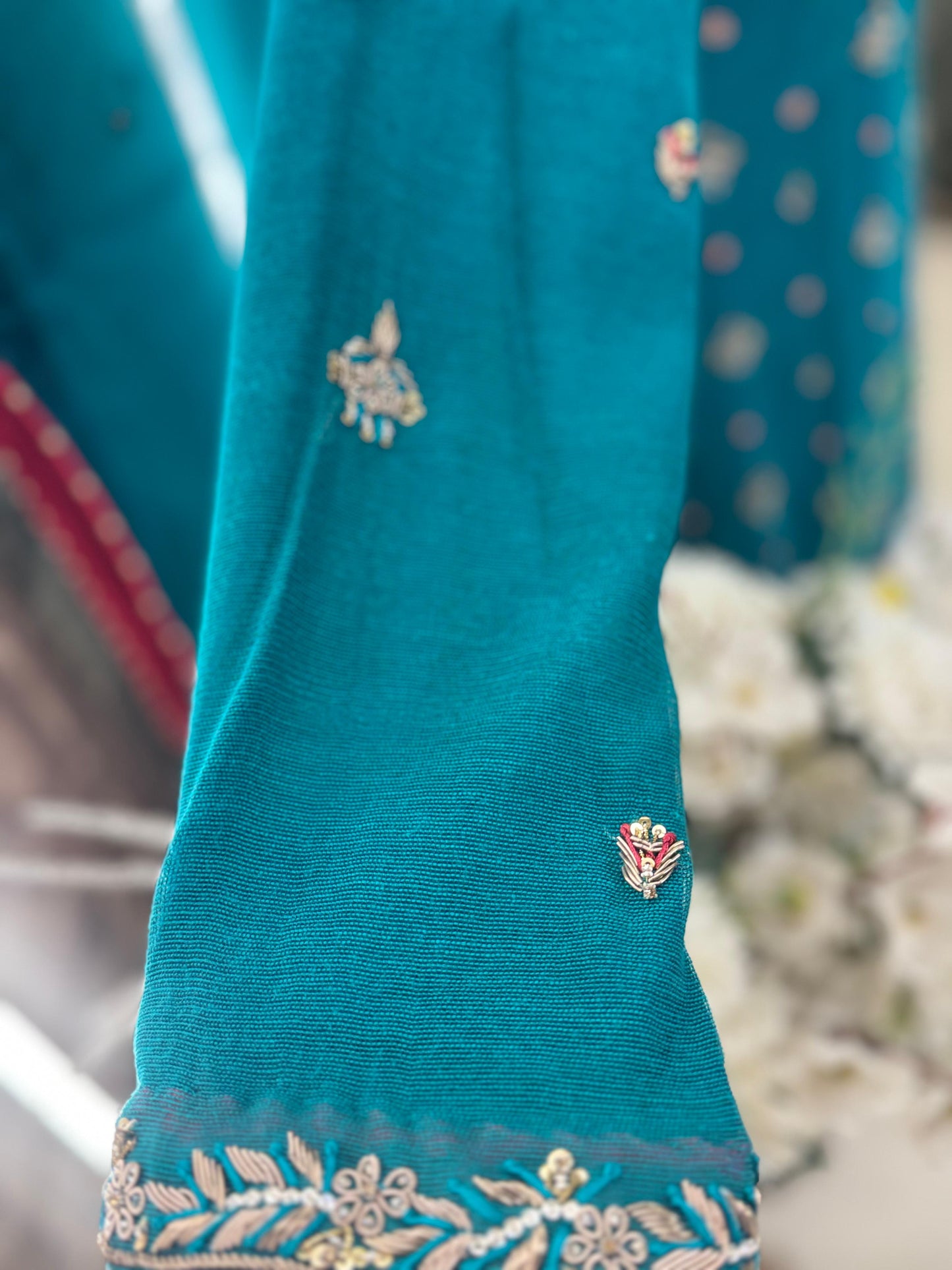 Emerald Elegance – A Khaadi Net Bridesmaid PartyWear Dress