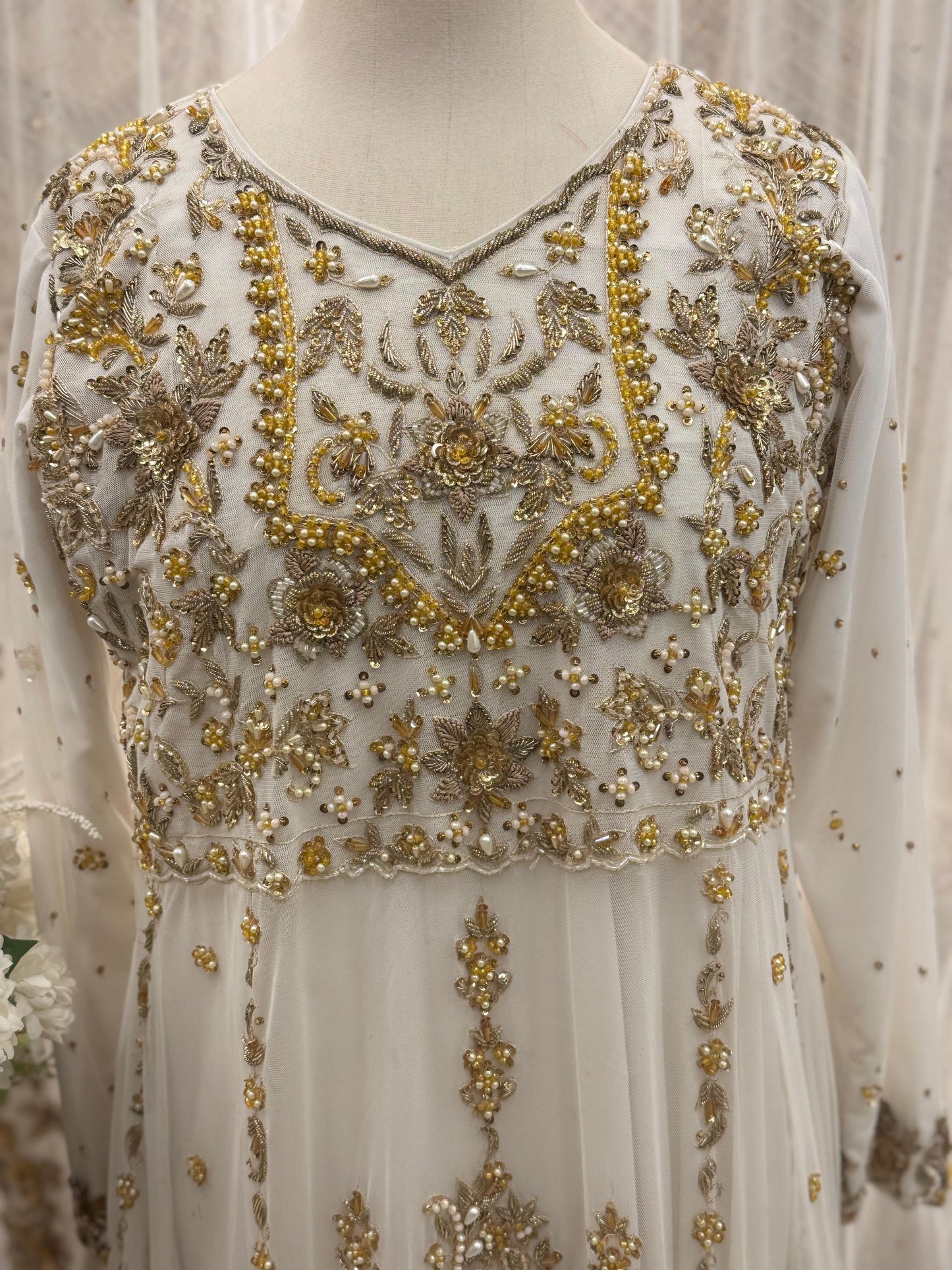 Pearl Whisper – A bridesmaid Dress with Pure Pearl Hand Embroidery