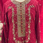 Crimson Royalty – Blood Red Khaadi Net Bridesmaid Dress