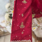 Crimson Royalty – Blood Red Khaadi Net Bridesmaid Dress