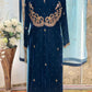 Regal Teal – A Velvet Bridesmaid Dress with Pure Zardozi
