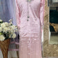 Pastel Majesty – Silk Ensemble with Silver Handwork