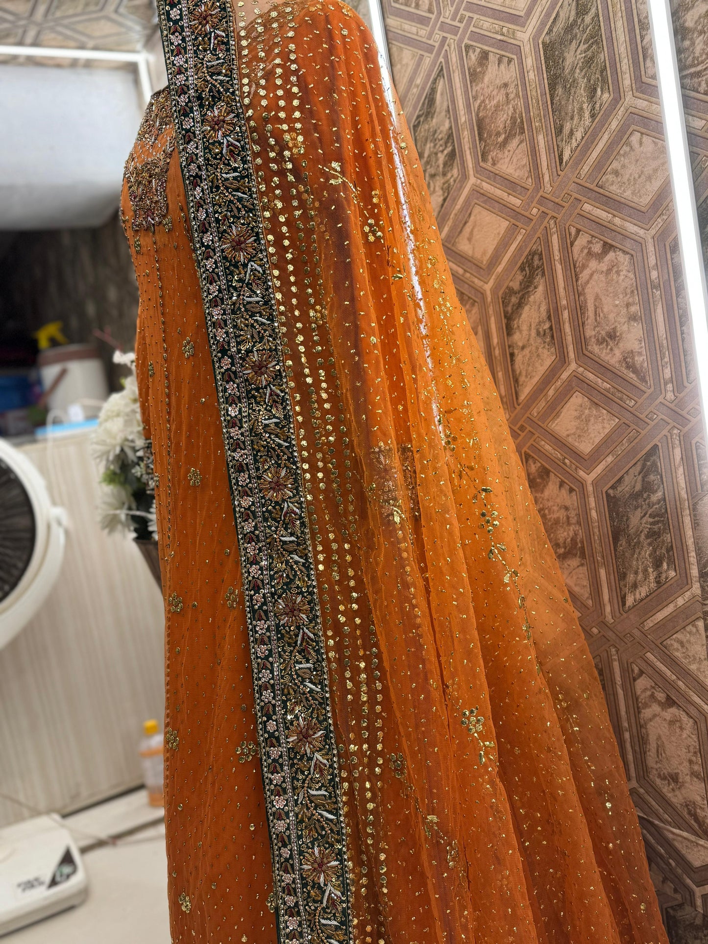 Rust Radiance – Khaadi Net Bridesmaid Dress